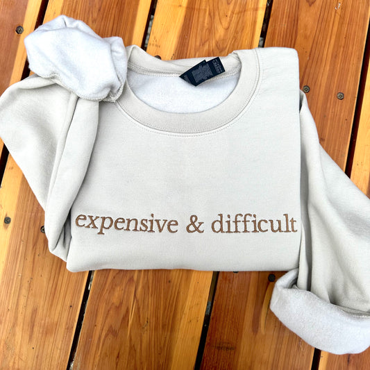 expensive and difficult Embroidered sweatshirt